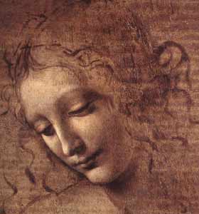 Drawing of woman by Leonardo da Vinci